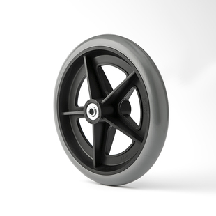 鱼跃轮椅8寸pvc前轮配件手动万向轮小轱辘H005B H059B耐磨轮子