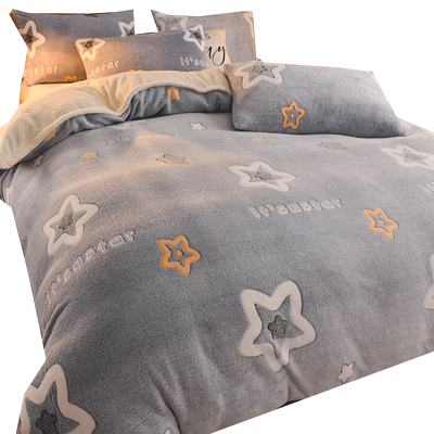 双面绒加厚加重特厚被套单件加绒