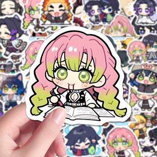 177张鬼灭之刃贴纸二次元可爱Q版卡通周边创意装饰贴画diy手账本