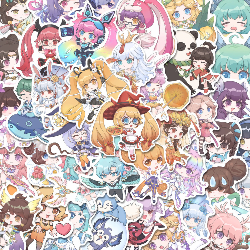 可爱爆款手游王者人物周边贴纸