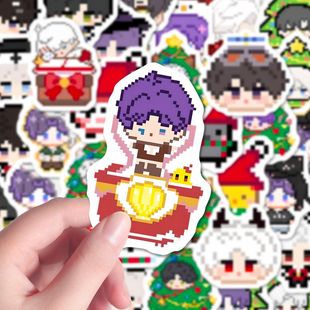 219贴恋与深空拼豆贴纸可爱卡通小鼻嘎祁煜沈星回装 饰笔记本手账