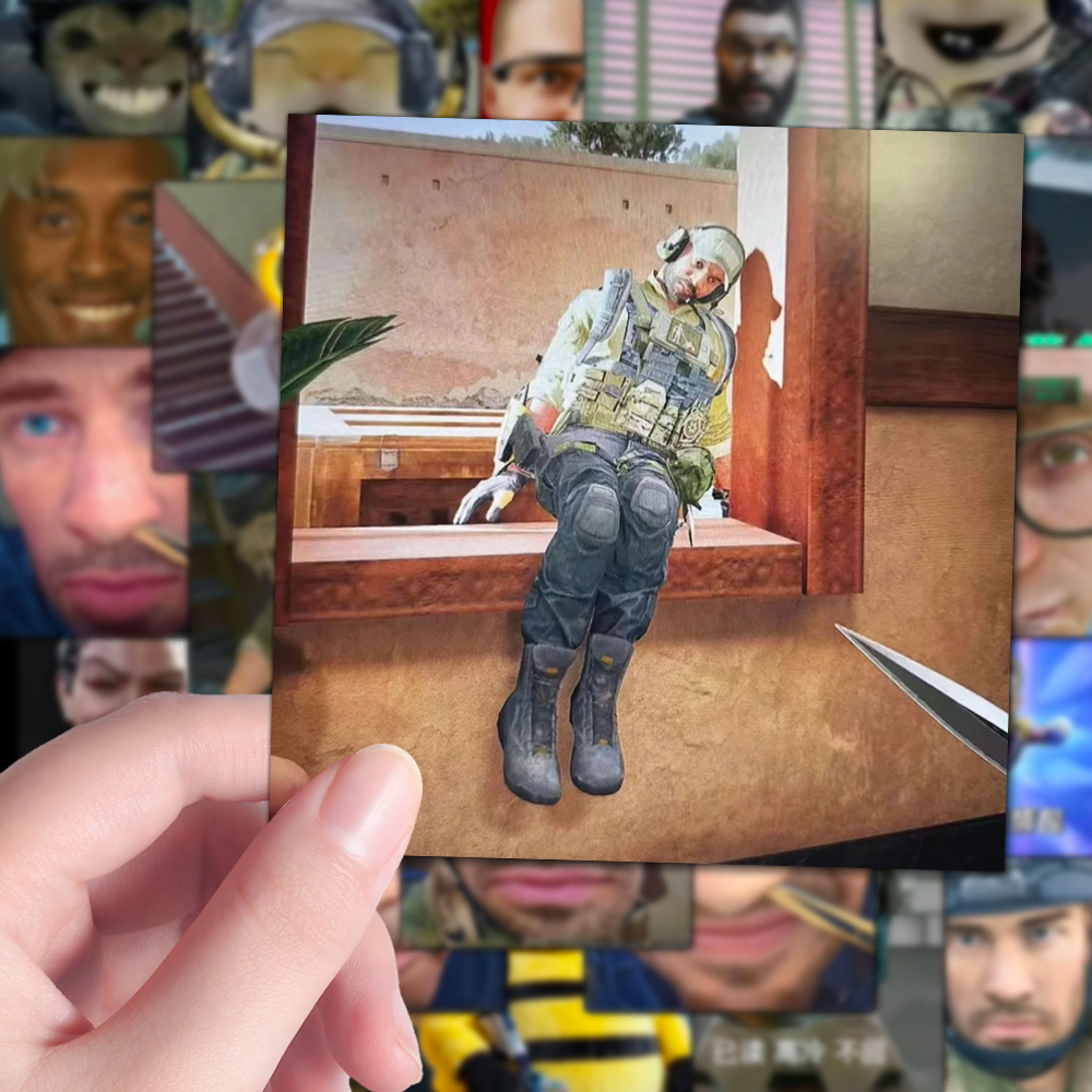 48张三角洲行动表情包贴纸爆款游戏鸟鲁鲁无名蜂医搞笑梗图平板