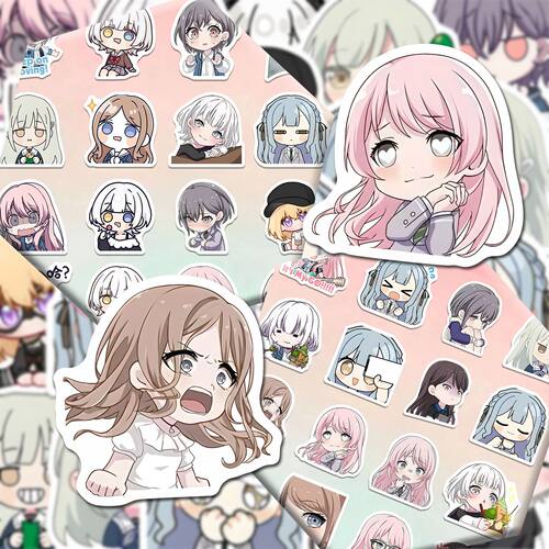 110张mygo表情包贴纸可爱呆萌少女要乐奈千早松灯二次元手账贴画