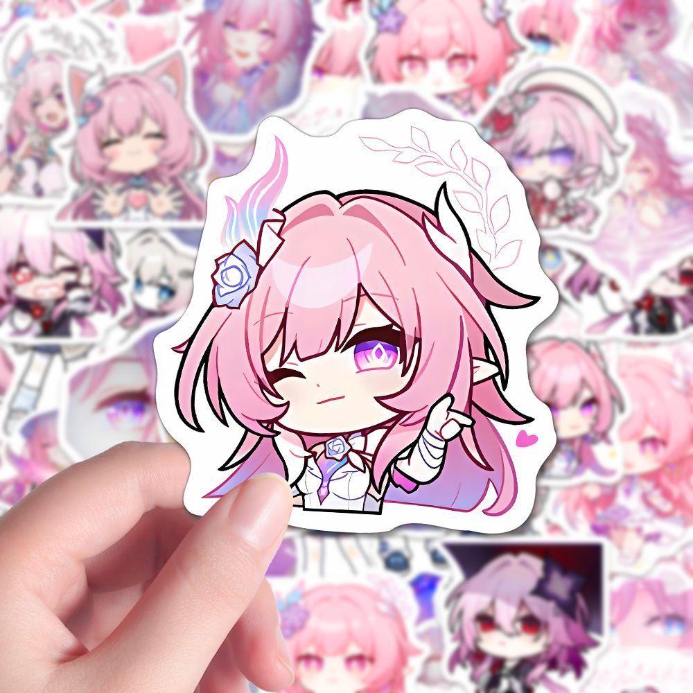 116张崩坏星穹铁道粉毛昔涟长夜月贴纸二次元游戏周边卡通贴画diy