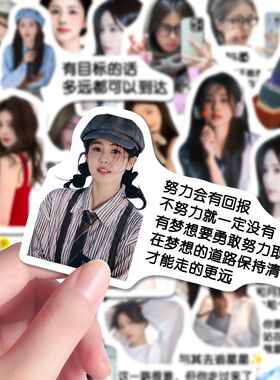 186张白梦妍语录贴纸白鹿励志语录文字文案周边装饰手账本贴画diy