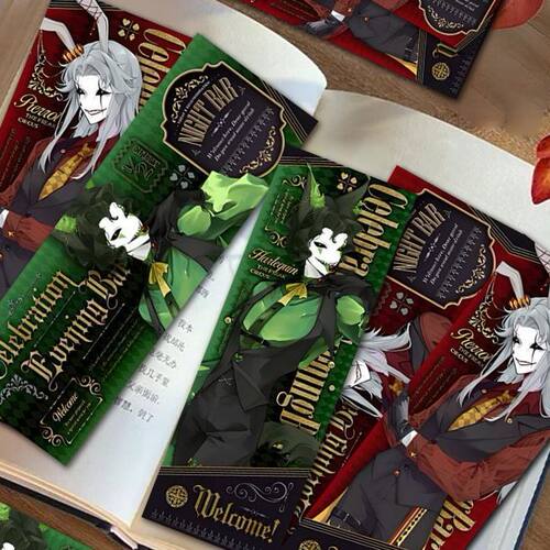 怪胎马戏团手幅书签小卡高颜值pierrot和harlequin同人周边明信片