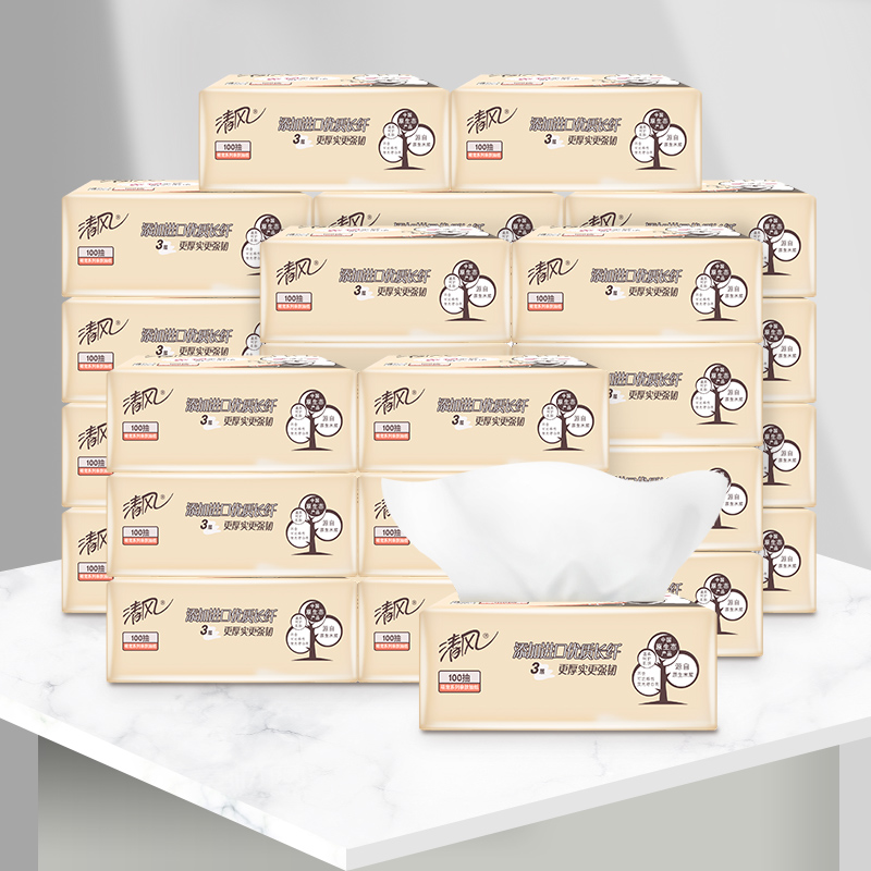 清风萌宠抽纸3层100抽 型号AR10SBY 尺寸180*120