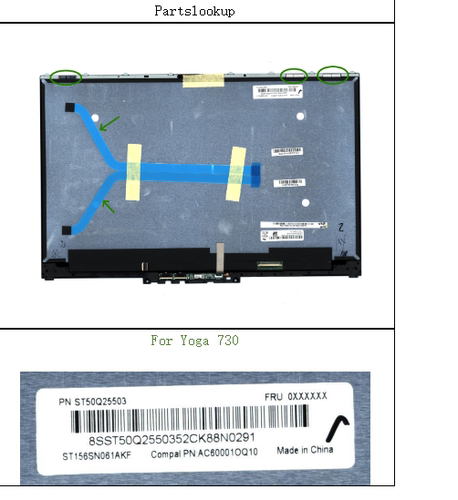 联想yoga710-14/13/15ikb 720-15/14/13ikb 730-15/14/13屏幕总成