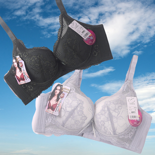 包邮 艾妃莉儿台湾制软钢圈B厚C薄调整型三扣聚拢蕾丝文胸罩内衣