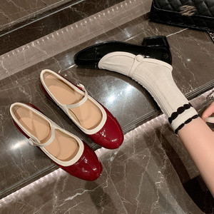 玛丽珍小皮鞋2025春复古单鞋婚鞋订婚真皮手工不磨脚配旗袍的鞋子