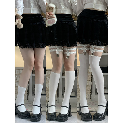 rojiroji百搭女夏jk中筒制服袜