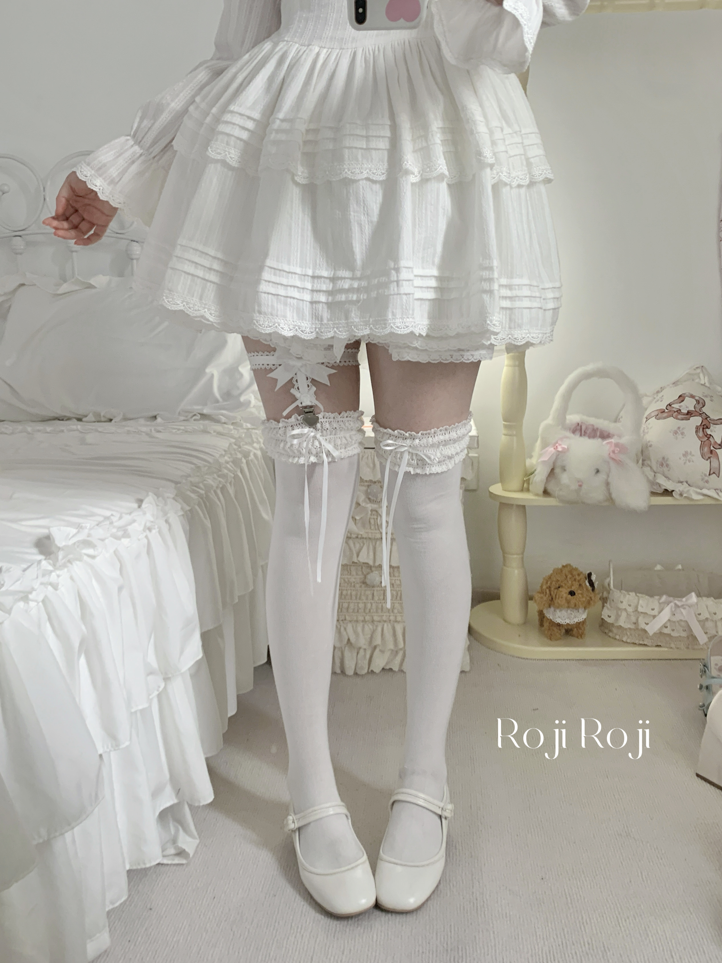 thumbnail for Lolitaroji gentle country ballet style socks women's spring ribbon socks lolita cotton socks sweet