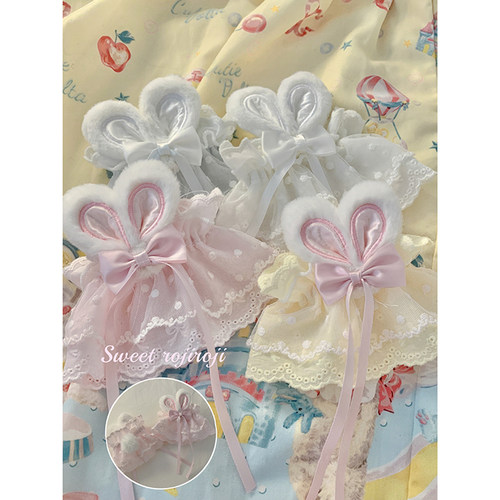 roji原创Lolita兔耳蕾丝手袖