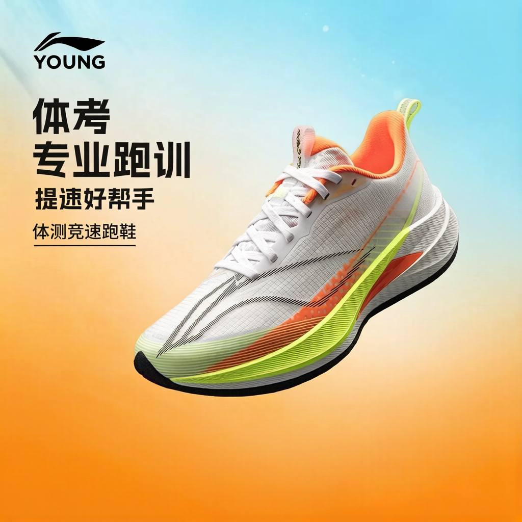 李宁童鞋赤兔9PRO YOUNG跑步鞋男大童26新款支撑稳定反光低帮童鞋