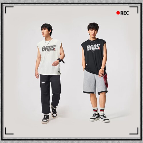 李宁反伍BADFIVE系列背心男士排湿速干宽松夏季新款休闲运动服男