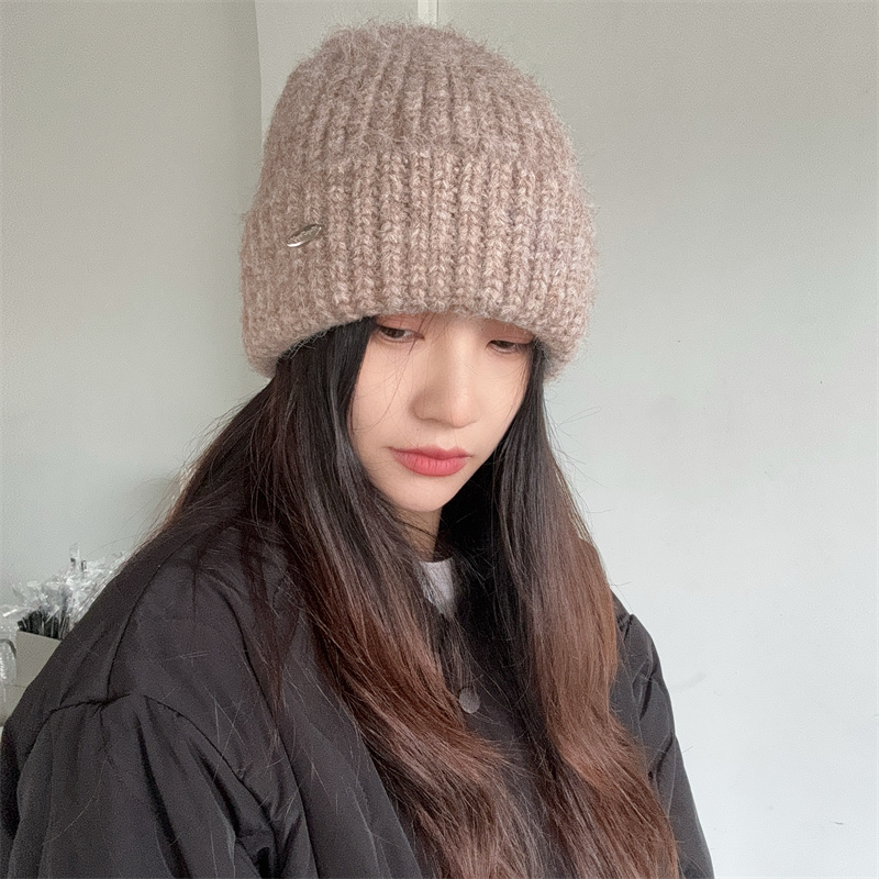 羊毛混纺~男女同款韩系针织帽