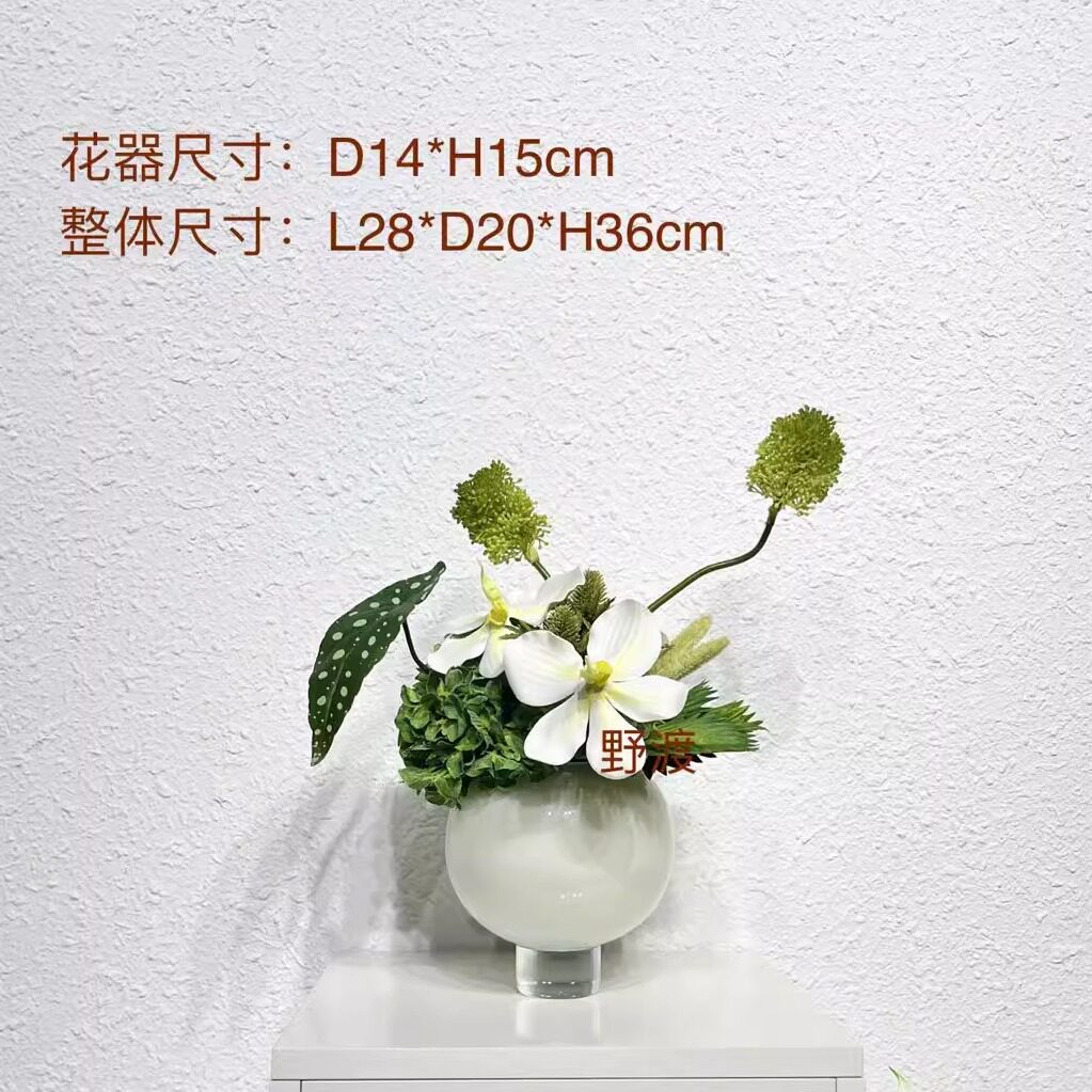 新中式样板间售楼处酒店会所餐厅仿真花/假花