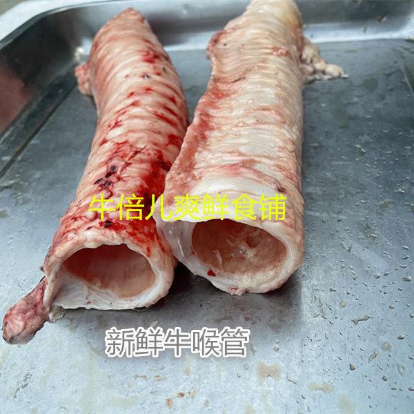 国产1斤新鲜牛喉管 黄牛杂 生牛脆 骨牛气管 牛食管