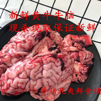 新鲜牛脑黄牛牛脑子 江浙皖6个包邮 牛脑烧烤火锅 牛杂（1个）