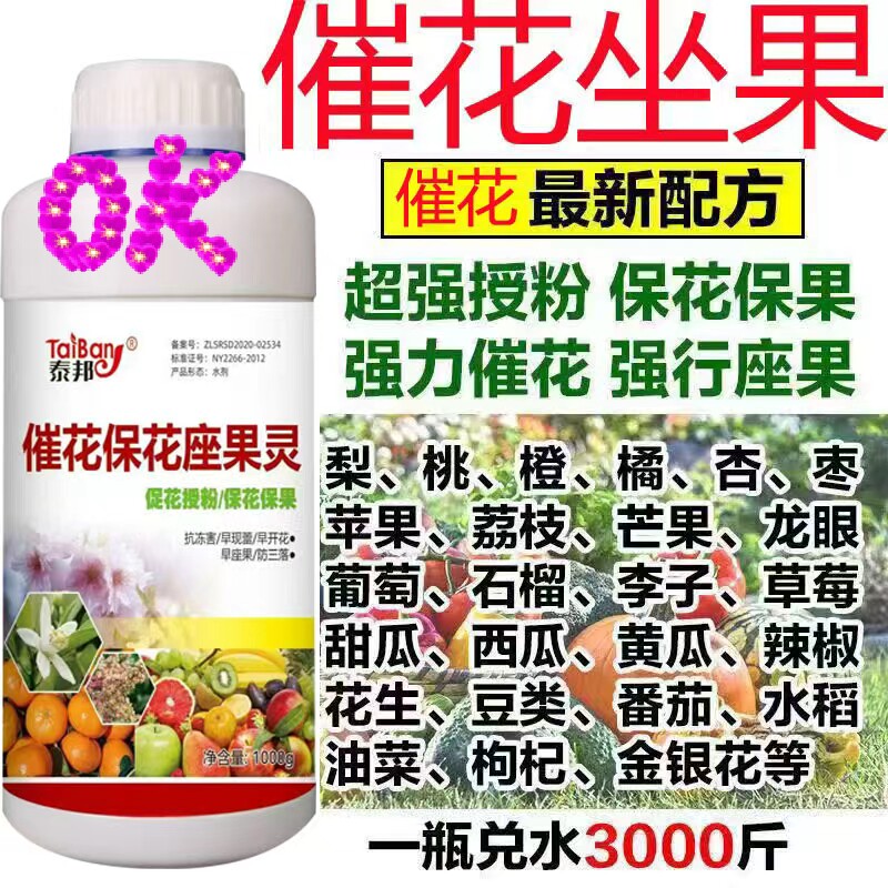 花芽分化素促进花芽分化促花催花座果灵保花保果座果催花授粉果树