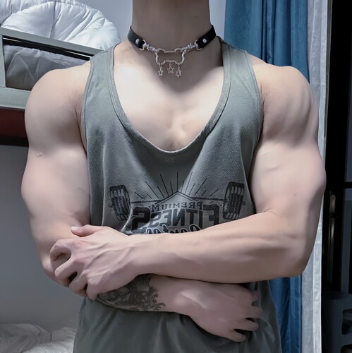 男生骨头项链体育生1S星星吊坠型男choker男0M项圈配饰小狼狗颈环