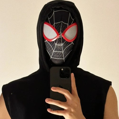 男生体育生1S蜘蛛侠面具平常心迈尔斯弹性面罩cosplay蜘蛛侠头套