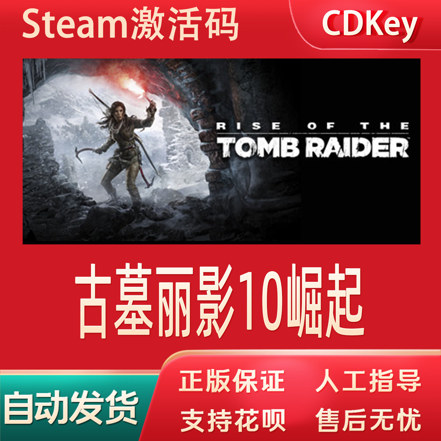 古墓丽影10崛起正版Steam游戏CDKey激活码自动发货Rise of the