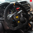 新款 13寸OMP翻毛皮方向盘椭圆JDM赛车竞技快拆D型真皮方向盘320mm