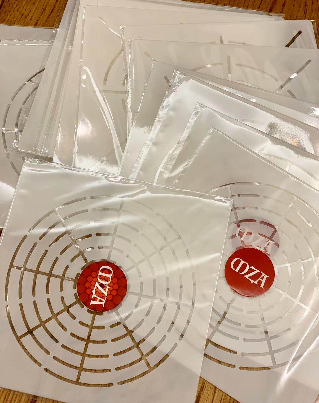 MZA MANDALAZEN 웨이브 도트 페인트 금형 템플릿 포지셔닝 도구 포지셔닝 시트