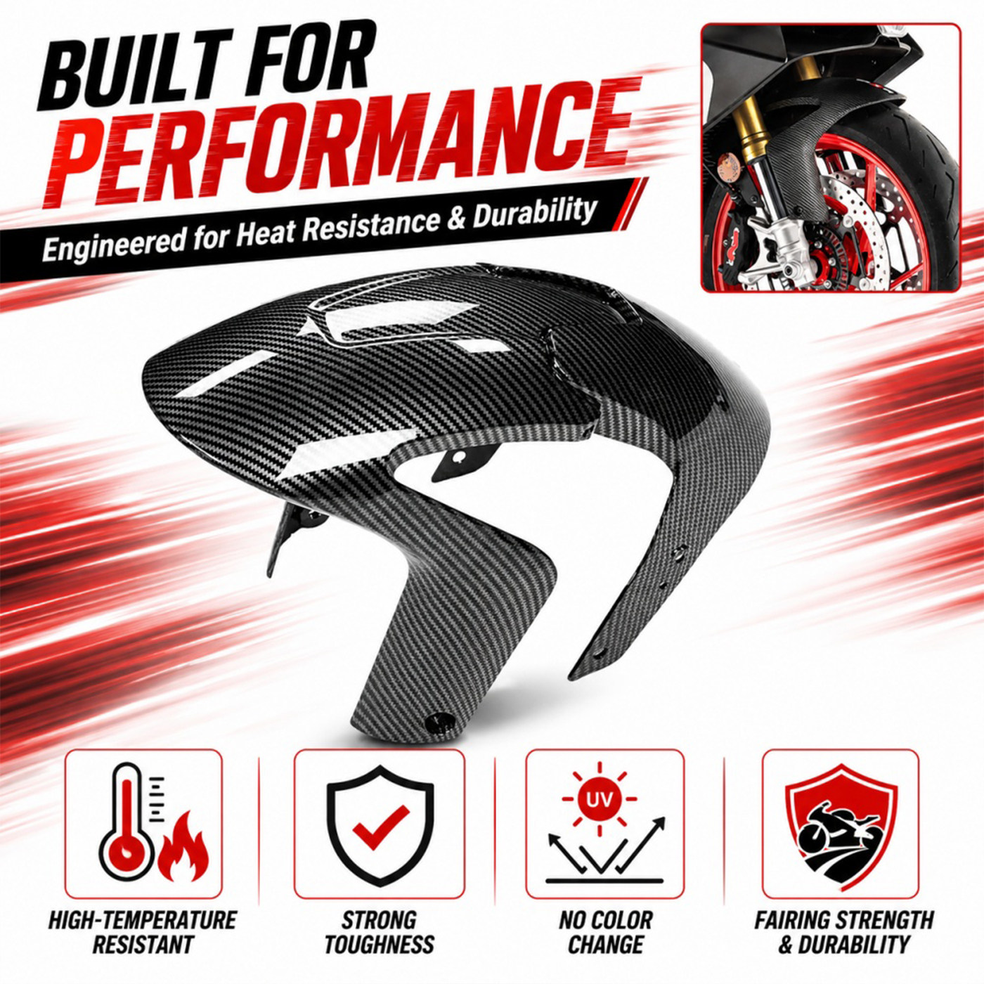 适用阿普利亚RS660RSV4前挡泥板图片
