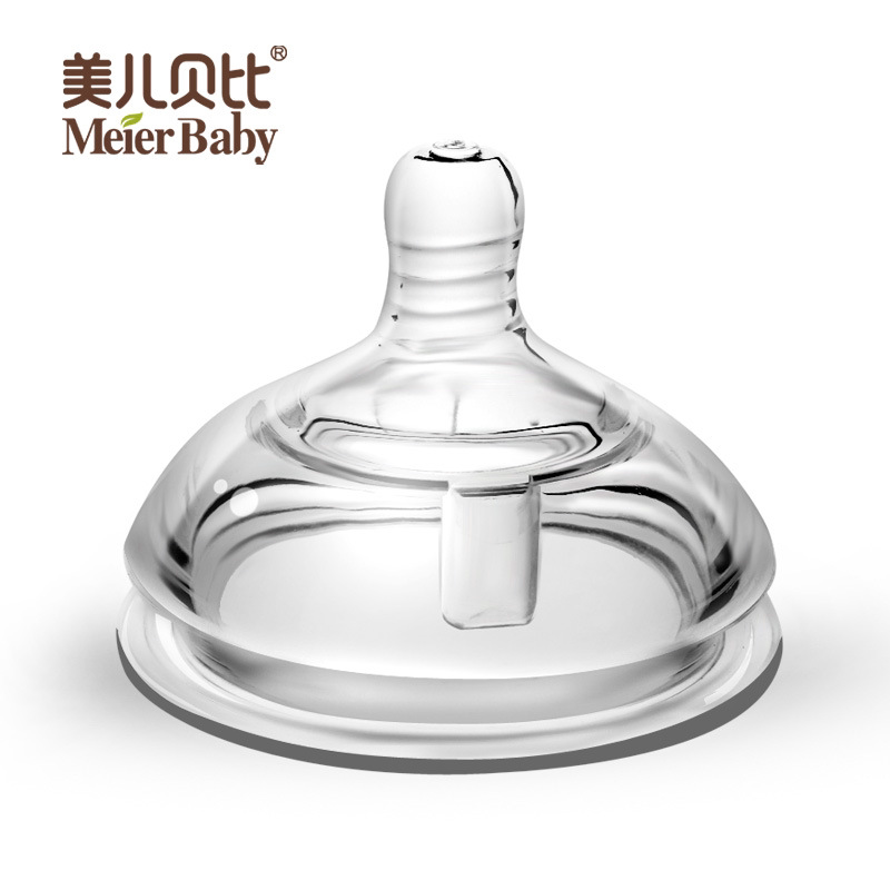 美儿贝比广口径软奶嘴液体硅胶大口径防胀气仿真奶嘴非宽口径奶嘴