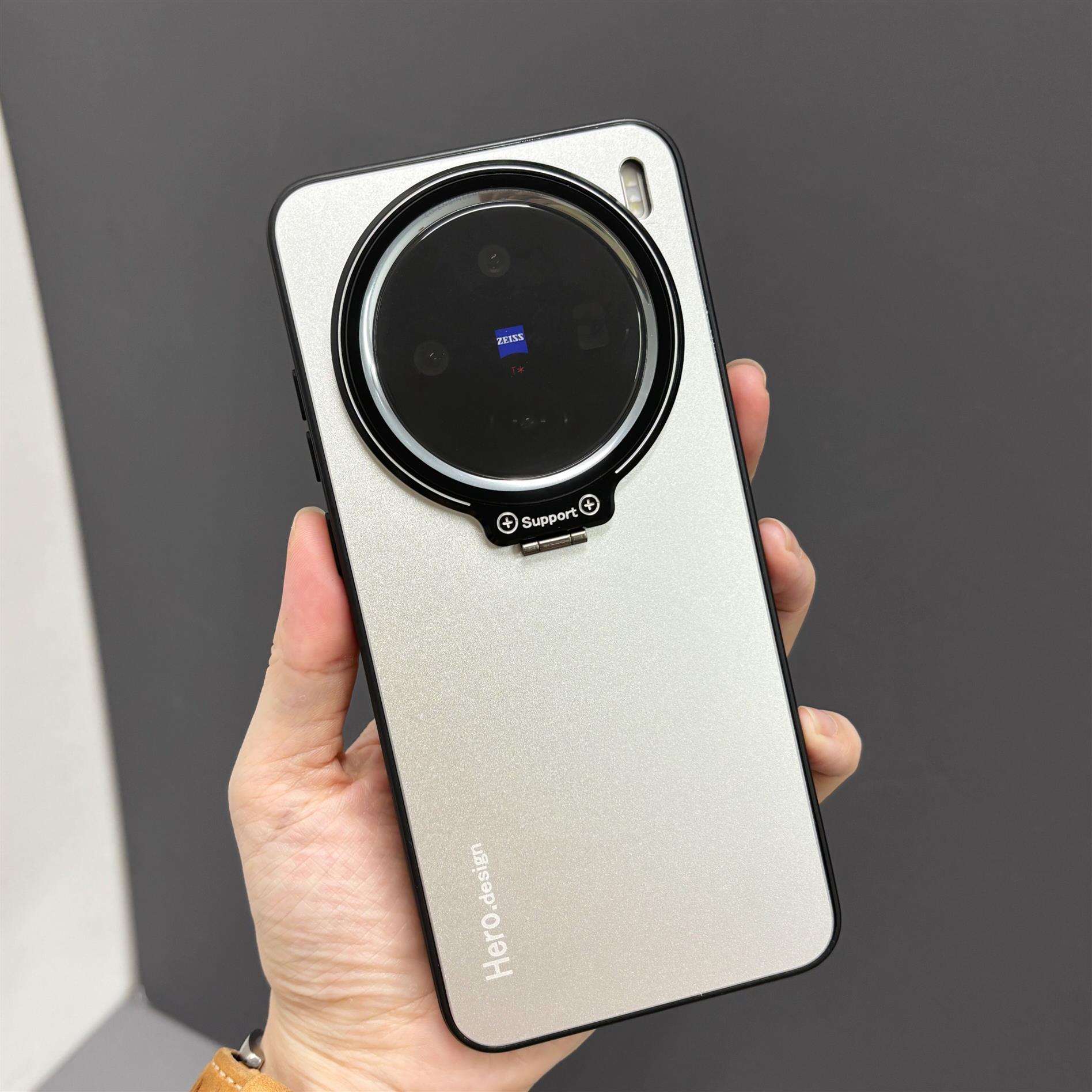 【自带镜头盖】适用vivoX200手机壳oppofindx8S+金属小米15ultra镜头盖支架x100spro套新款mini轻奢全包磨砂