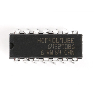 原装正品 直插 HCF4069UBE 逻辑芯片 CMOS 六非门 15V DIP14