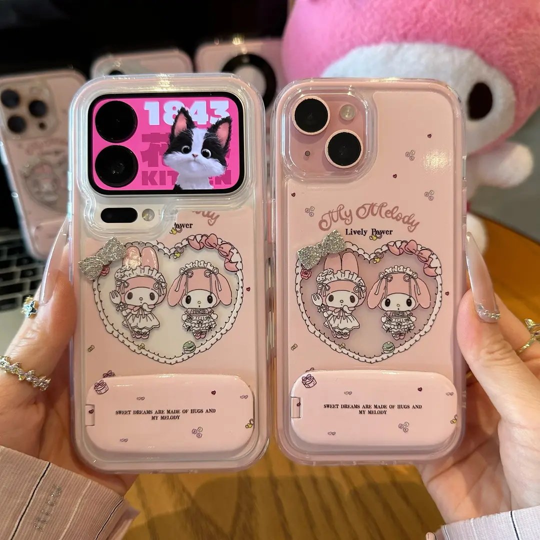 爱心美乐蒂适用于苹果17promax手机壳16/15/14pro华为NOVA15荣耀500可爱OPPORENO15红米NOTE15小米17一加ACE6