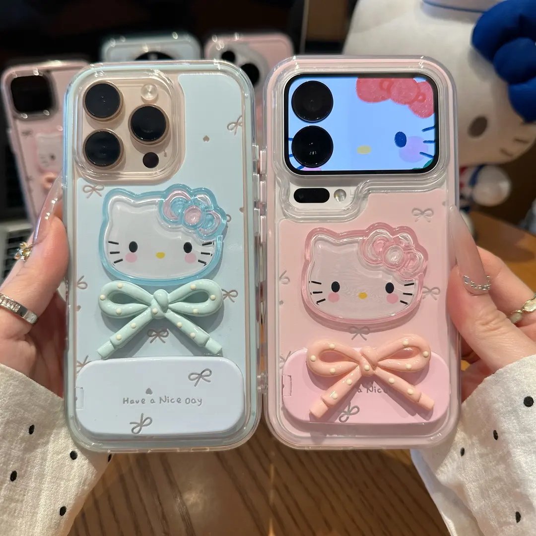 蝴蝶结猫咪手机壳适用于多型号