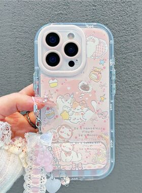 可爱蛋糕猫咪适用于苹果17proamx手机壳16/15/14羽纱NOVA13/12可爱X200/100个性X70i/60i/50i荣耀300/200