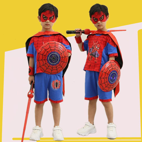 蜘蛛侠衣服六一儿童节cosplay动漫服装男童套装男童装走秀演出服