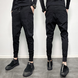 子男抖音潮牌社会小伙修身 裤 小脚裤 百搭工装 快手束脚铅笔裤 网红裤