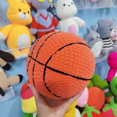 钩针编织毛线玩偶diy大号手工篮球足球材料包成品男女孩子玩具