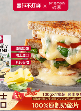 瑞慕瑞士进口大孔奶酪片cheese原制芝士片烘焙100g