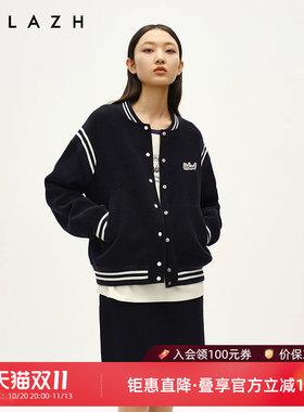 复古学院风棒球服羊毛大衣