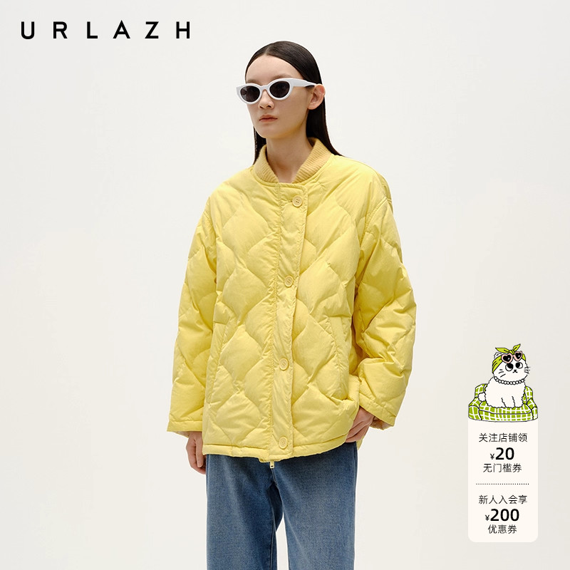 多巴胺芒果黄休闲羽绒服