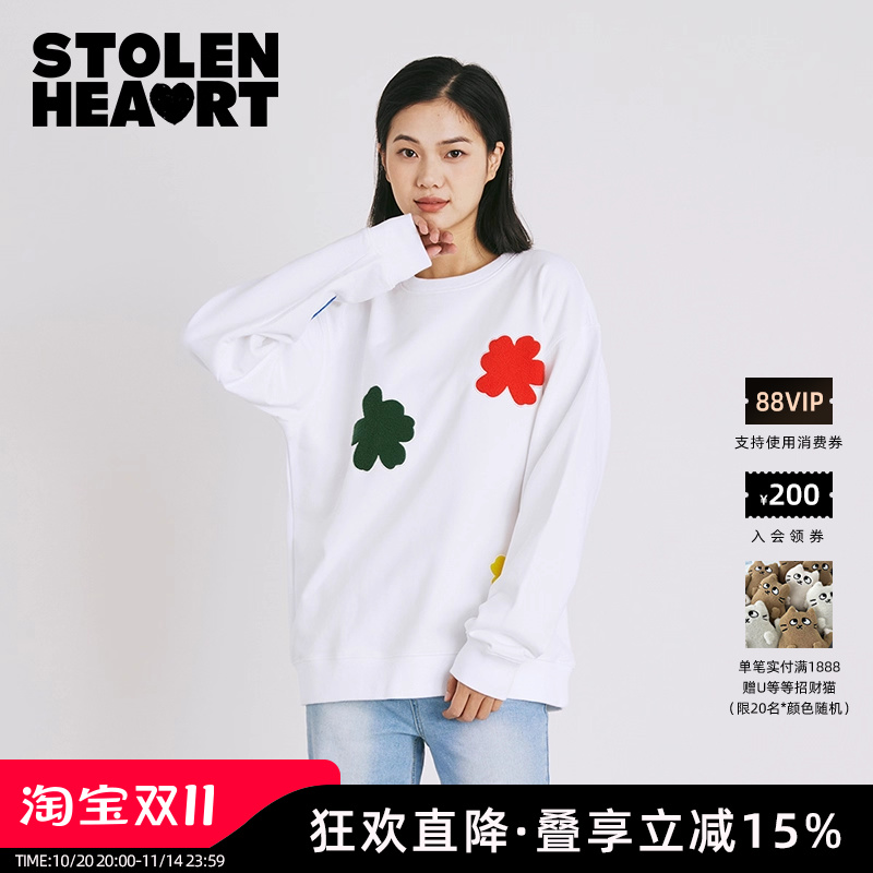STOLENHEART圆领宽松长袖卫衣