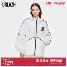 轻便休闲宽松上衣轻薄透气运动连帽外套女 urlazh有兰新款