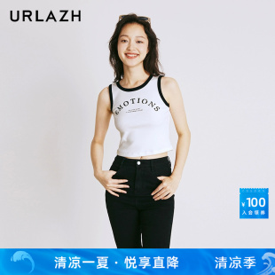 復(fù)古休閑短款 URLAZH有蘭新款 甜酷背心女EM2TO01