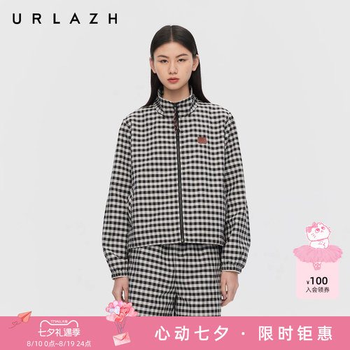 有兰复古怀旧棋盘格外套