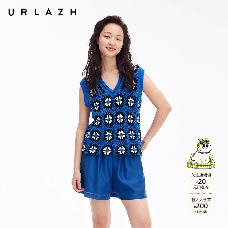 urlazh/有兰复古毛织背心