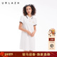 美式 URLAZH有兰夏季 新款 复古简约白色学院风polo减龄休闲连衣裙女