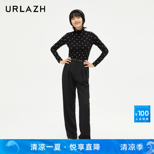 简约宽松直筒休闲裤 URLAZH有兰新款 女IM3PA27