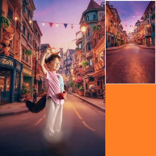 疯狂动物城加厚无缝宣绒背景布